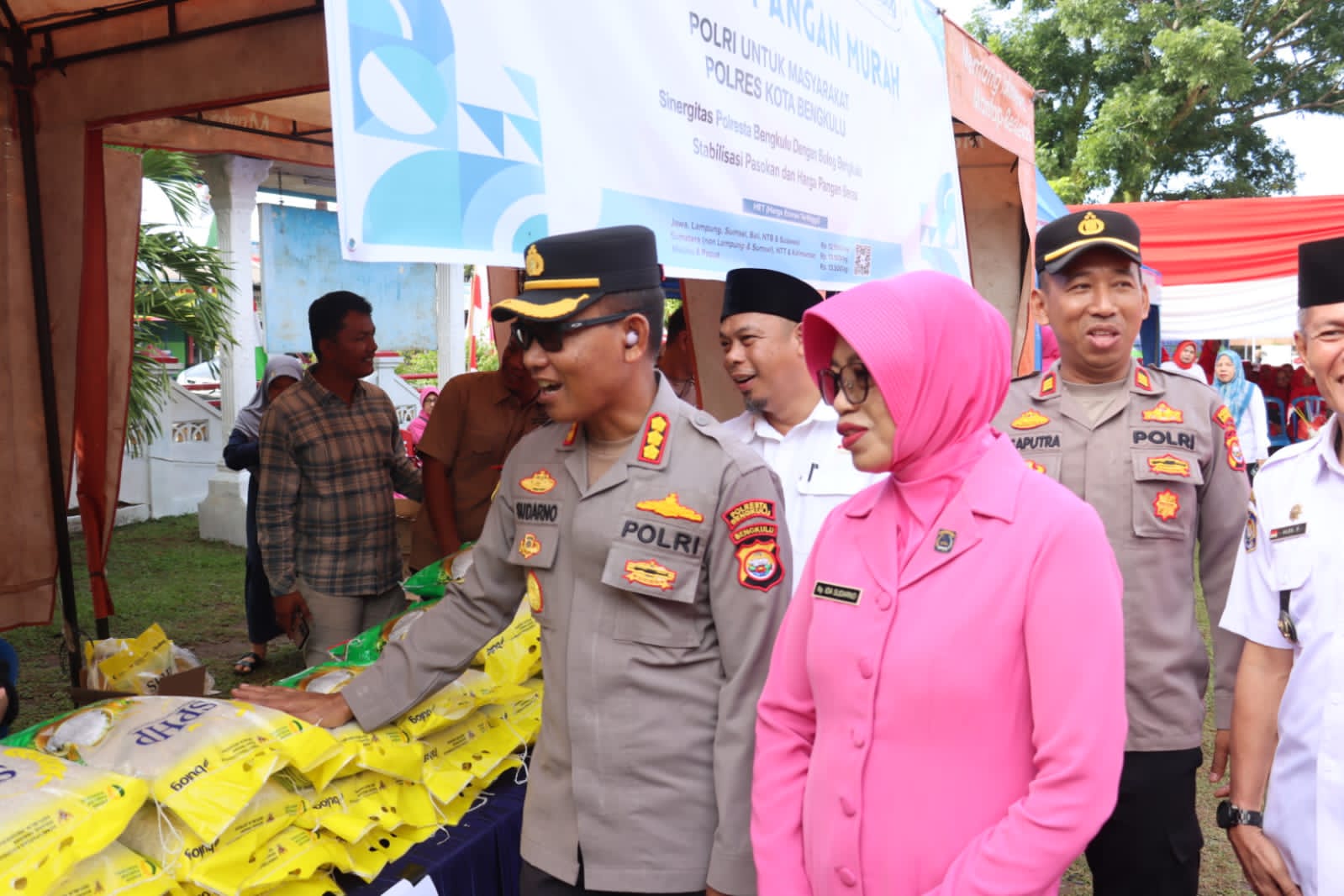 Polresta Bengkulu Gelar Gerakan Pangan Murah, Lokasi di Kantor Camat Gading Cempaka