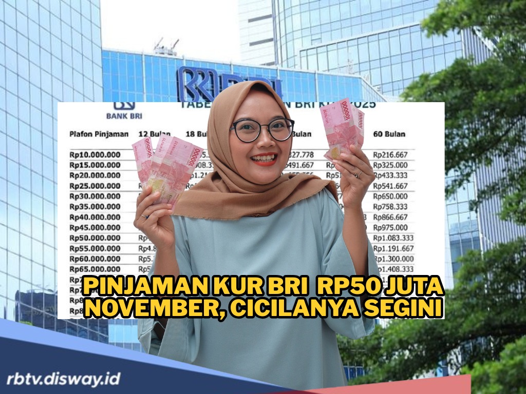 Pinjaman Rp 50 Juta KUR BRI November, Cicilannya Bikin Kaget