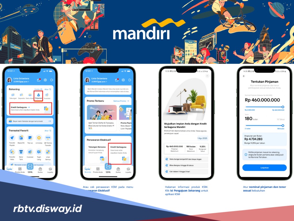 Syarat dan Cara Pengajuan Pinjaman KSM Mandiri Lewat Aplikasi Livin, Simak Tabel Angsuran Pinjaman Rp100 Juta