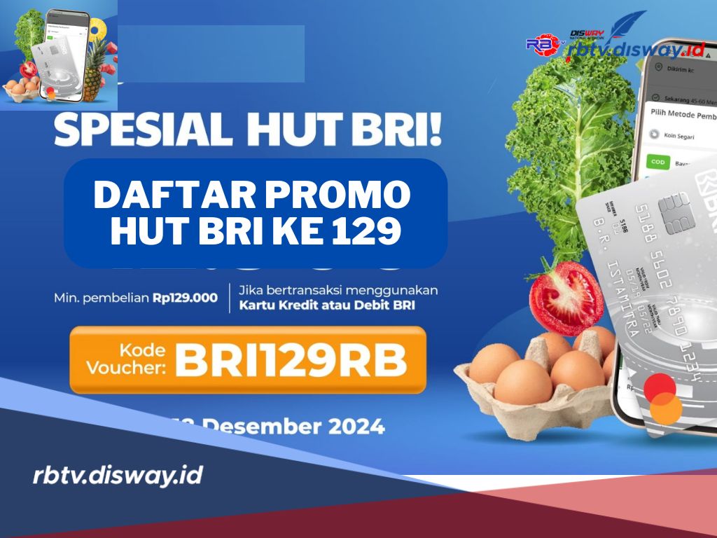 Daftar Promo HUT BRI ke-129, Diskon, Cashback dan Penawaran Spesial untuk Semua Nasabah