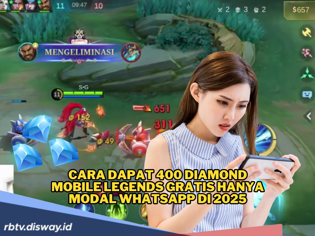 Ternyata Begini Cara Dapat 400 Diamond Mobile Legends Gratis, Hanya Modal WhatsApp Tanpa Top Up!