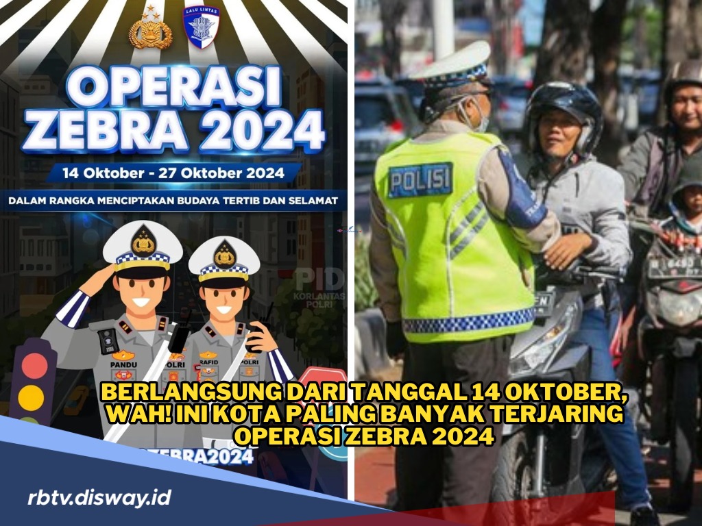 Kota Paling Banyak Terjaring Operasi Zebra 2024 di Hari kelima Operasi Zebra 2024 se Indonesia