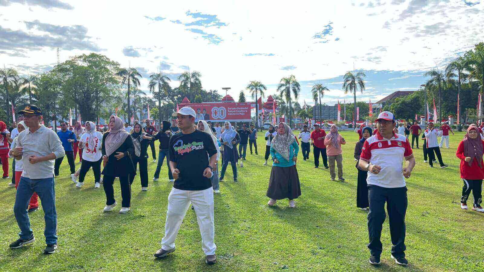 Daftar Pemenang Lomba Senam Kreasi Merah Putih dalam Rangka HUT RI ke-80 di Kantor Gubernur Bengkulu