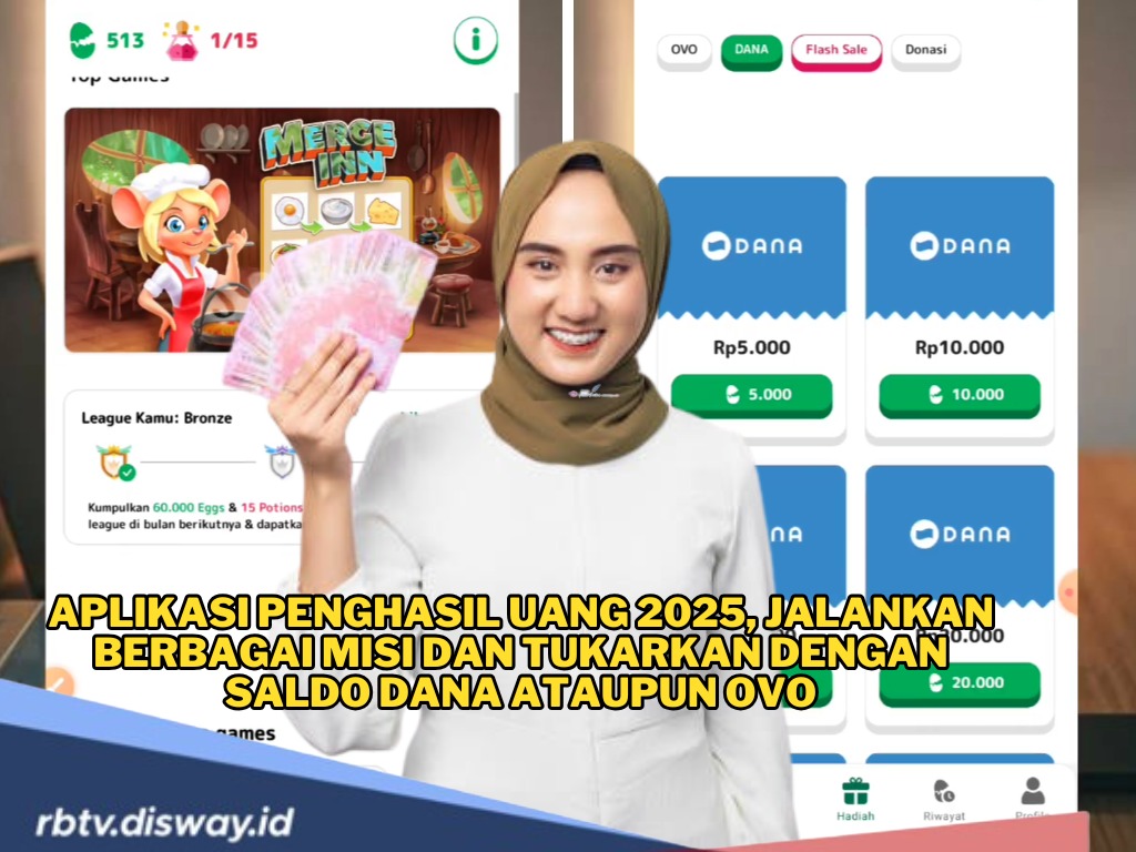 Aplikasi Game Penghasil Uang 2025, Jalankan Misi dan Tukar Poin ke Saldo DANA atau OVO, Minimal WD Rp 5 Ribu