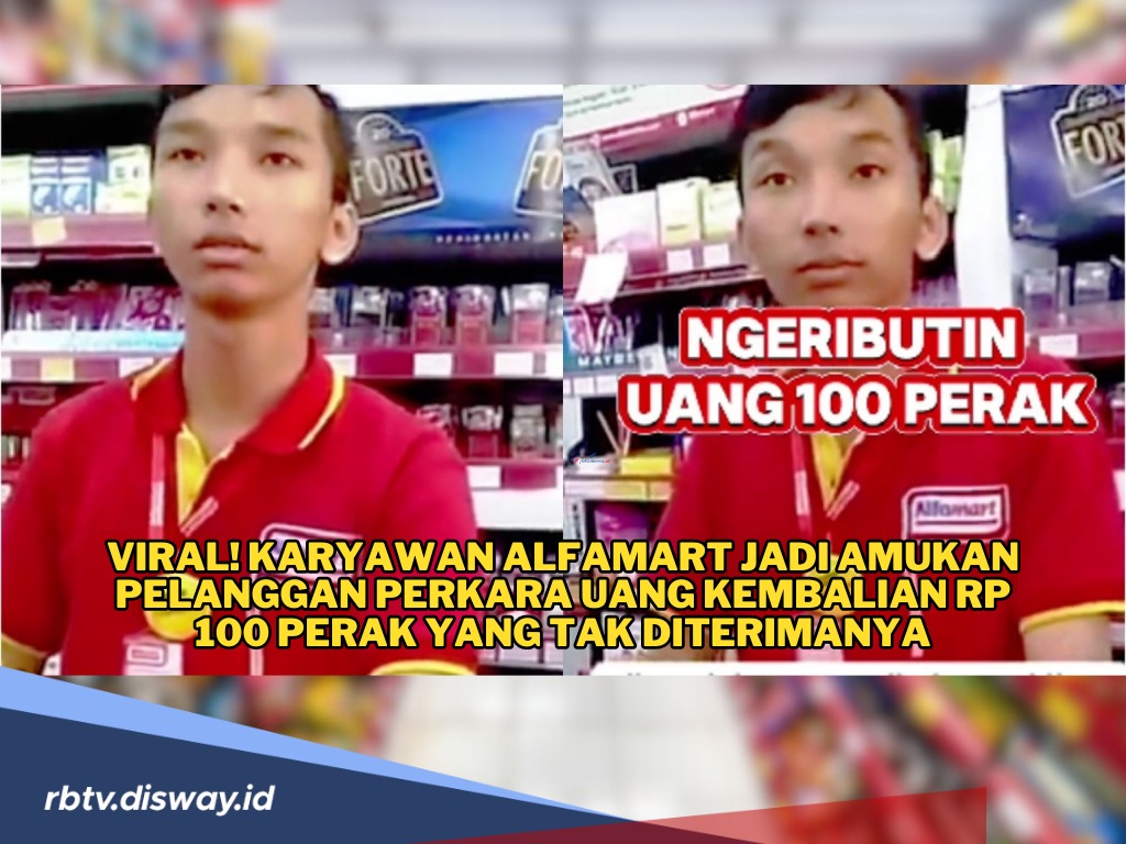 Viral! Karyawan Alfamart Jadi Amukan Pelanggan Perkara Uang Kembalian Rp 100 Perak yang Tak Diterimanya