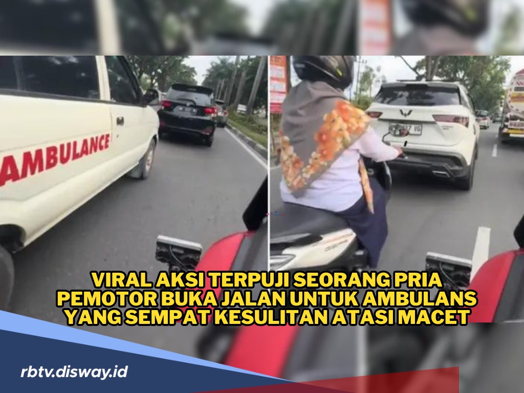 Aksi Terpuji Pemotor Buka Jalan untuk Ambulans Saat Kondisi Macet Tuai Pujian Warganet