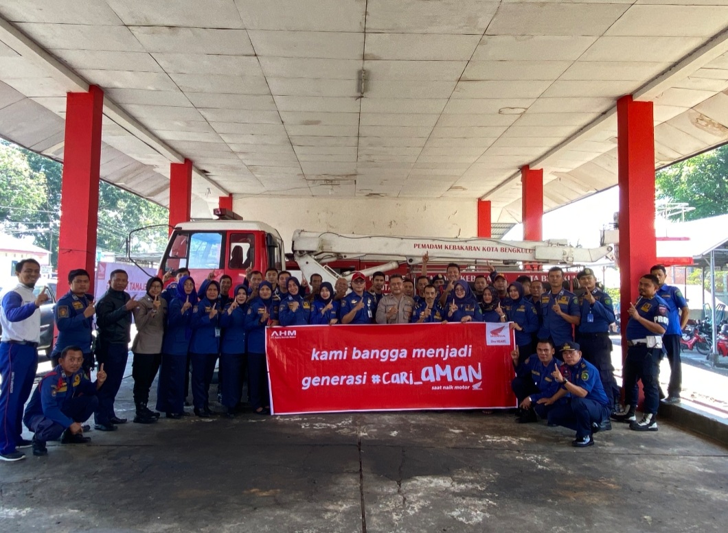 Cari Aman, Giliran Dinas Pemadam Kebakaran dan Penyelamatan Kota Bengkulu Dapat Edukasi Safety Riding
