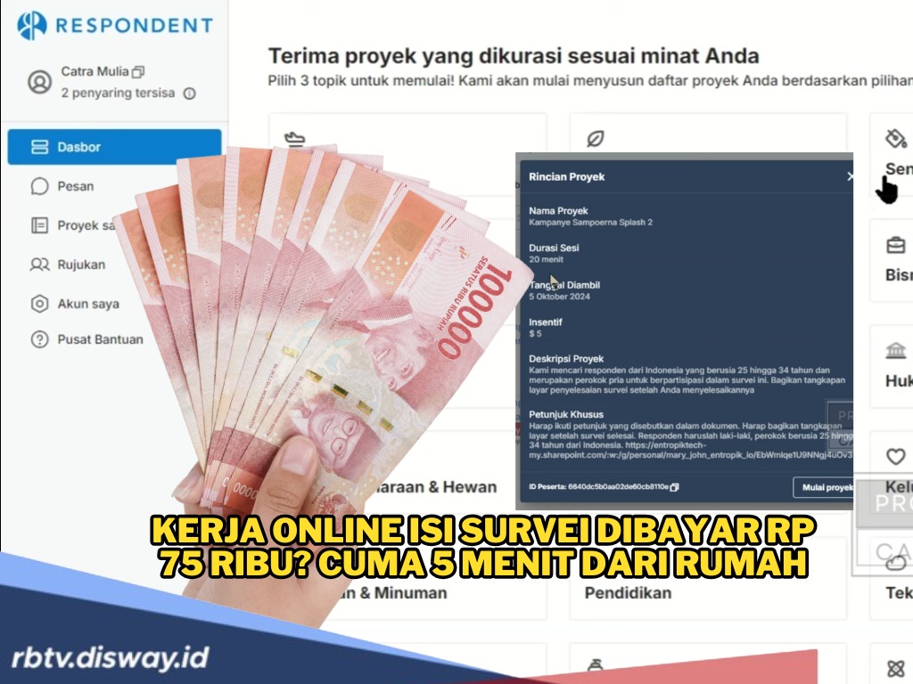 Aplikasi Penghasil Uang: Kerja Online Dibayar Rp 75 Ribu, Tugasnya Cuma 5 Menit dan Bisa Dimana Saja