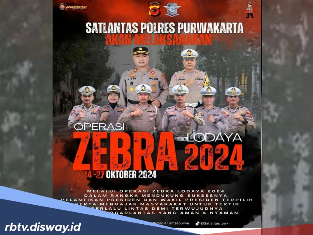 Ini Titik Lokasi Razia Operasi Zebra 2024 di Purwakarta, Polantas Polres Purwakarta Akan Berpatroli