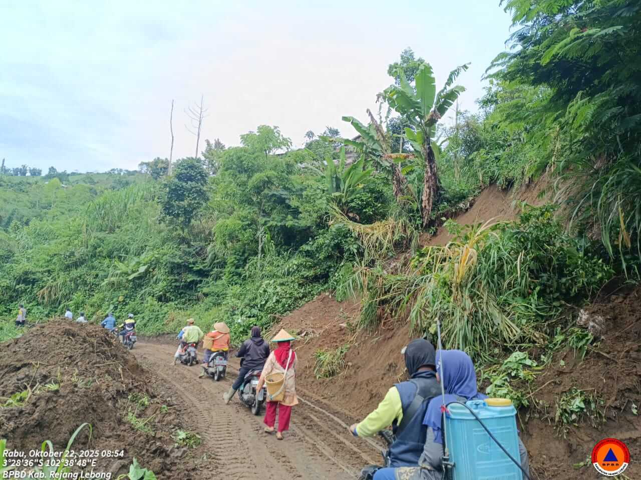  Jalan Penghubung di Sumber Urip-Talang Lahat Rejang Lebong Longsor, BPBD Minta Warga Waspada