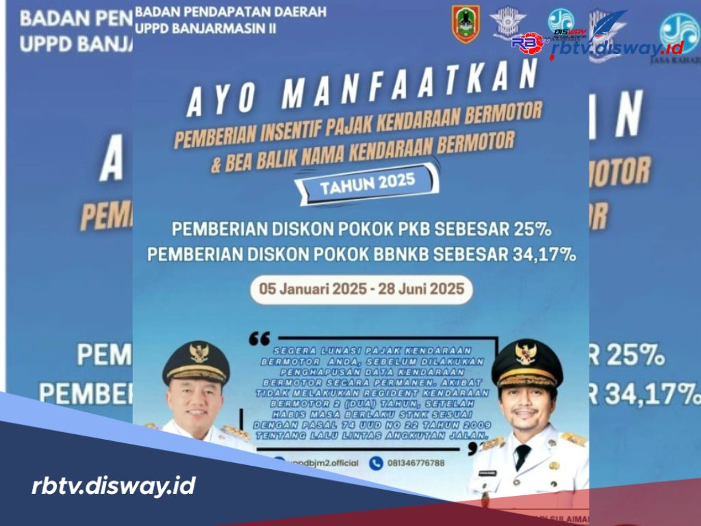 Ringankan Beban Masyarakat, Gubernur Kalimantan Selatan Hadirkan Pemutihan Pajak Kendaraan 2025, Ini Jadwalnya