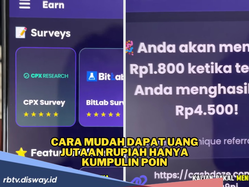 Cara Dapat Uang Jutaan Rupiah Hanya Kumpulin Poin di Website CashDoze, Tanpa Modal, Cukup HP dan Internet