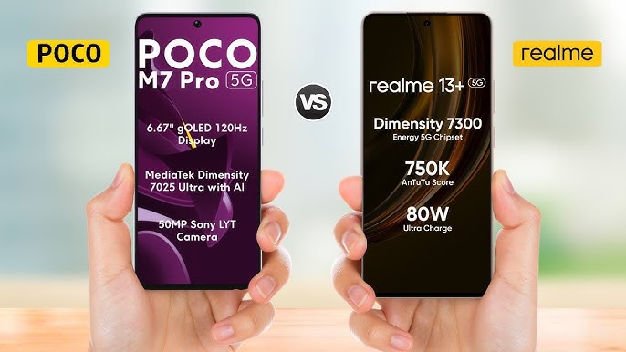 POCO M7 Pro 5G Vs Realme 13+ 5G, Duel HP 5G di Segmen Kelas Menengah