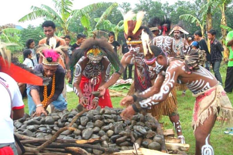 The Stone Burning Tradition in Papua, Indonesia, the Only One in the World