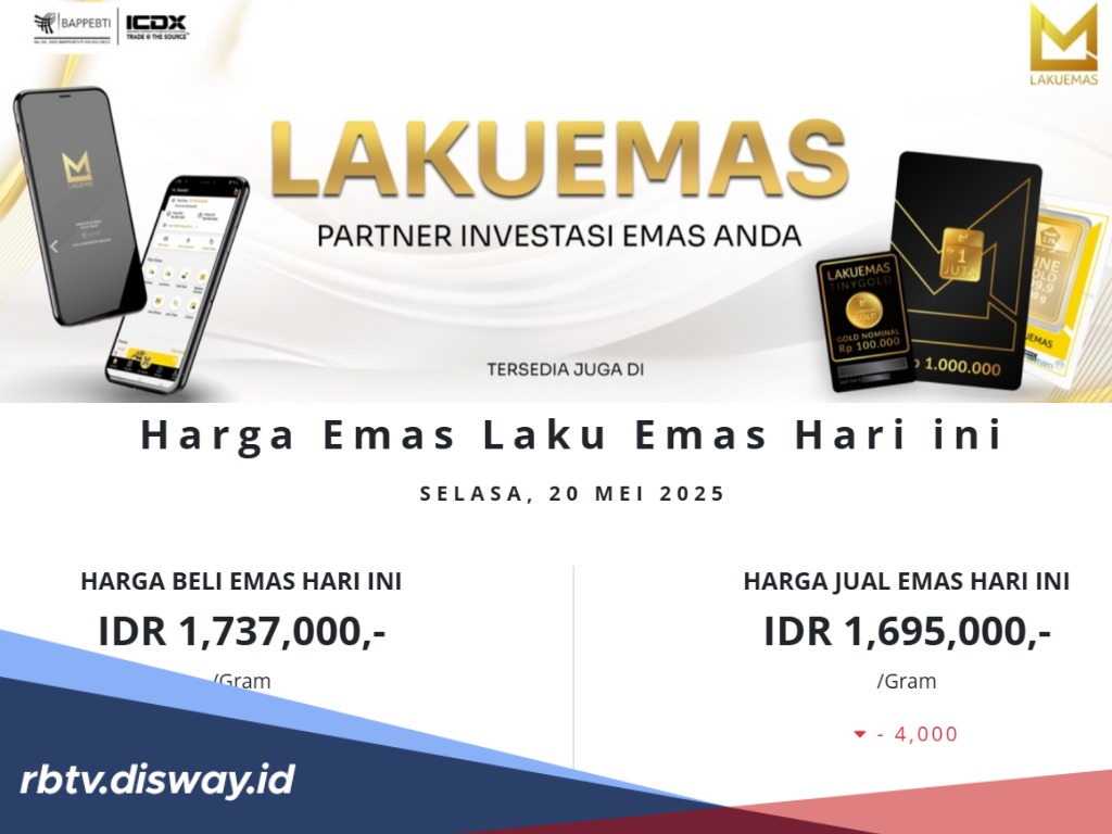 Update Harga Jual Beli Emas Online Hari Ini, Turun Tipis