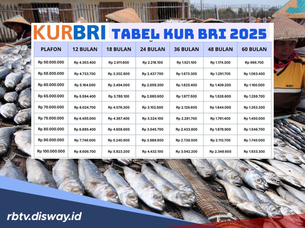 Tabel KUR BRI Hari Ini, Pinjaman Tanpa Jaminan, Angsuran hanya Rp 100 Ribu, Cek Segera