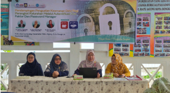 Tim PKM Fakultas Teknik Unib Perkuat Data Keamanan Perangkat Kelurahan Lempuing 