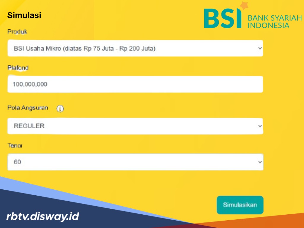 Simulasi Angsuran Kredit Modal Kerja BSI Usaha Mikro, Pinjaman dengan Akad Sesuai Prinsip Syariah!