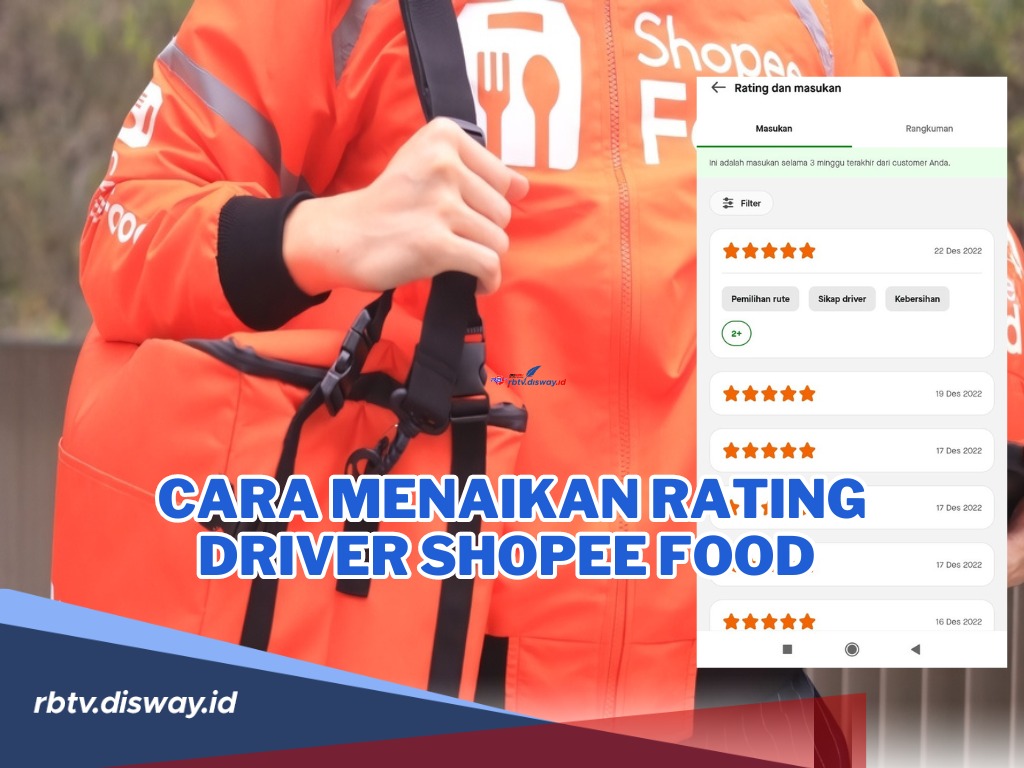 Cara Menaikan Rating Driver Shopee Food dan Mempertahankan agar Rating Tetap Bagus, No Curang! 