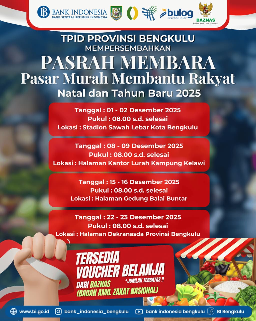 TPID Provinsi Bengkulu Gelar 'Pasrah Membara' Sambut Nataru 2025-2026