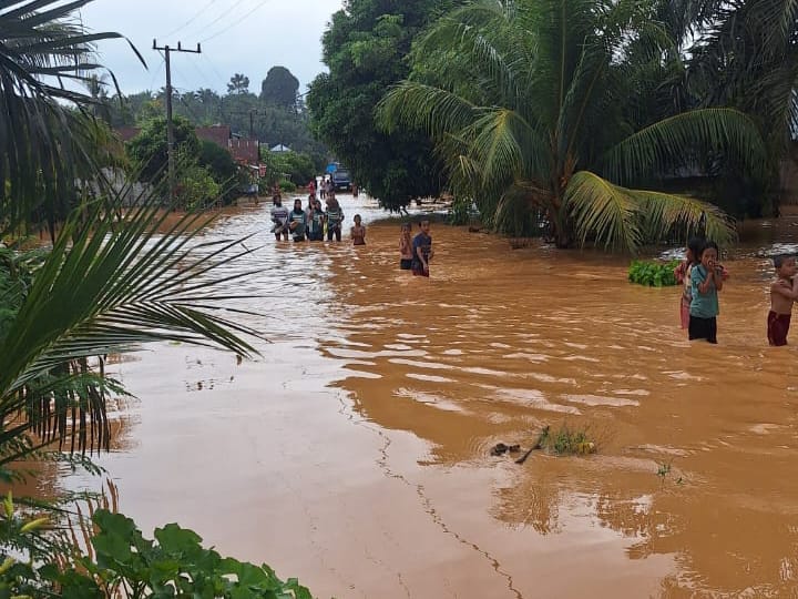 Akses Jalan Lumpuh Tertimbun Longsor, 6 Desa di Seluma Terendam Akibat Banjir