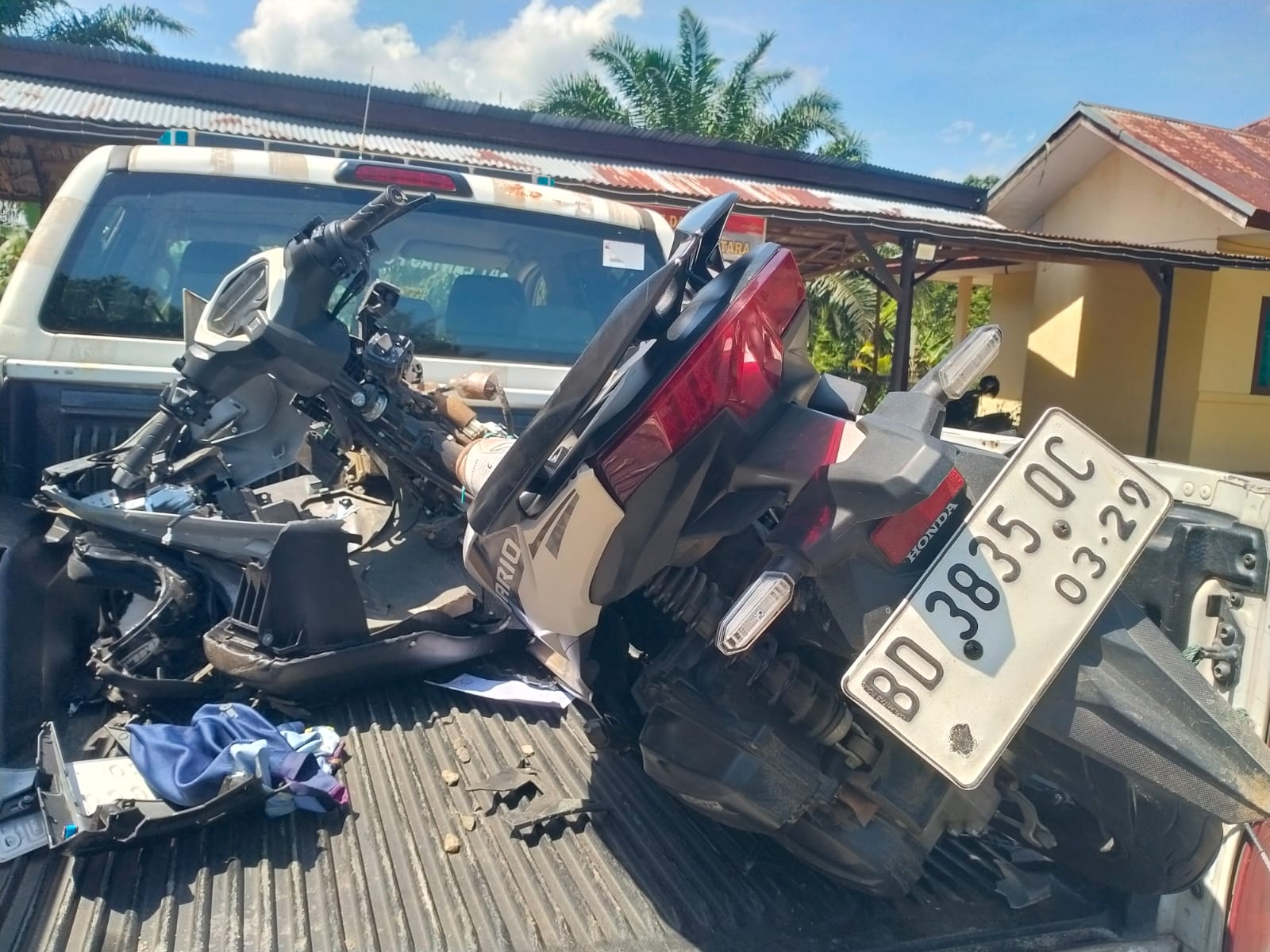 Hantam Truk, Siswa SKO Bengkulu Asal Bengkulu Utara MD di Lokasi Kejadian