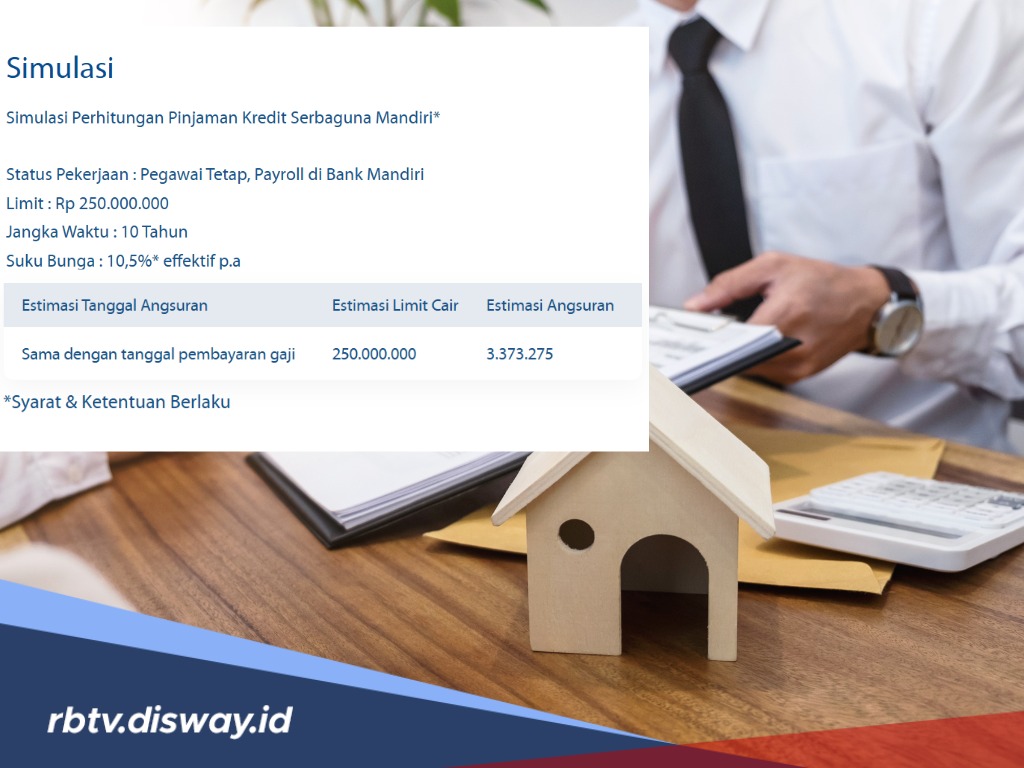 Pinjam KSM Mandiri Rp 250 Juta, Begini Simulasi Angsuran per Bulannya