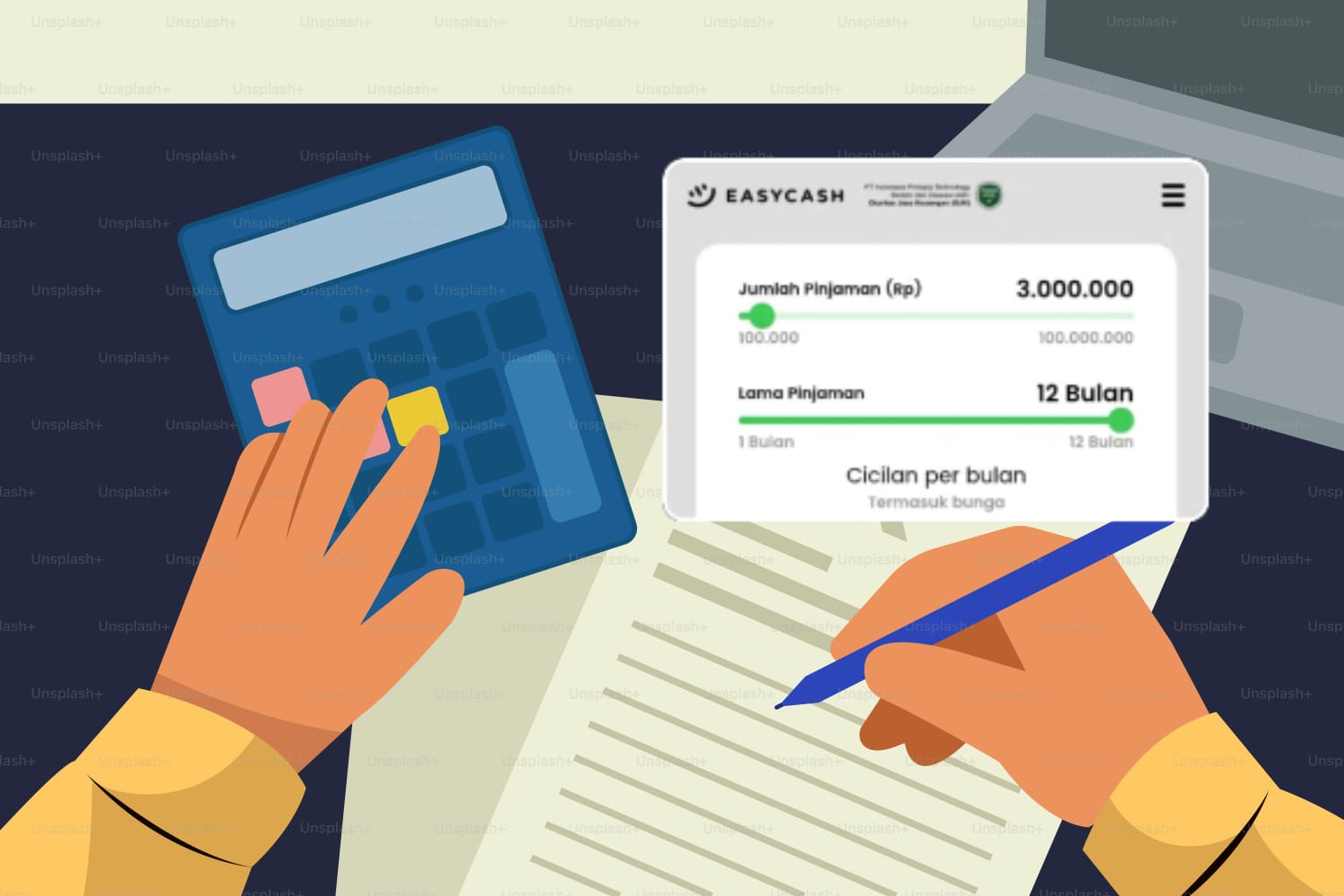 Ada Rencana Pinjaman Rp 3 Juta di EasyCash? Segini Cicilan per Bulannya 