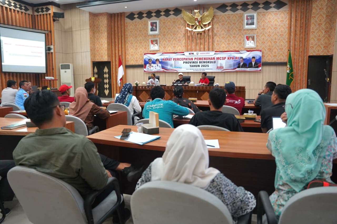 Pemprov Bengkulu Maksimalkan MCSP untuk Memperkuat Pencegahan Korupsi