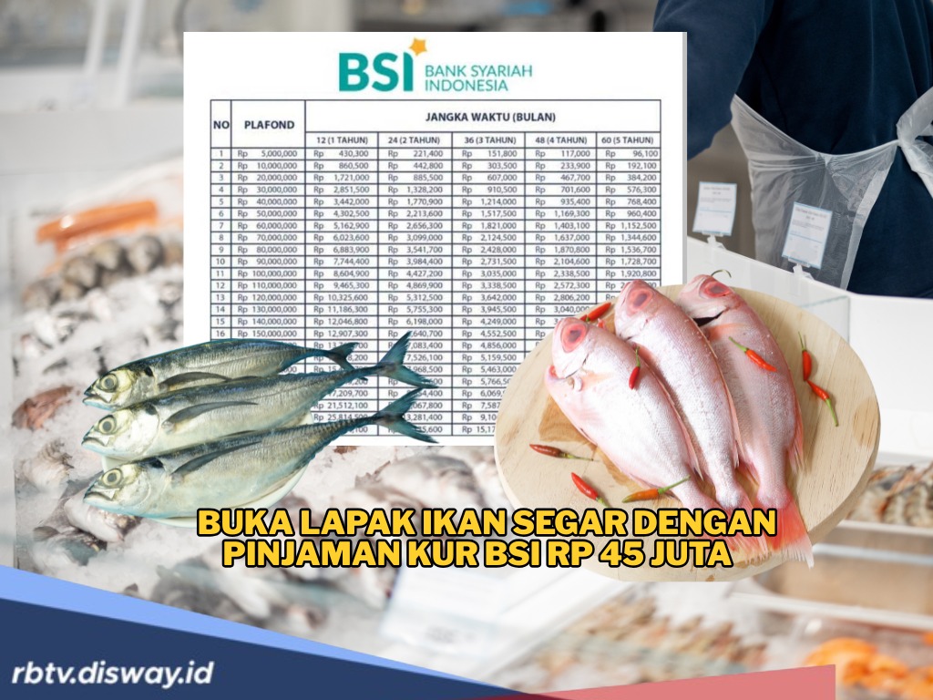 Penjual Ikan Keliling Kini Naik Kelas, KUR BSI Rp 45 Juta Tanpa Bunga, Ini Rincian Angsurannya