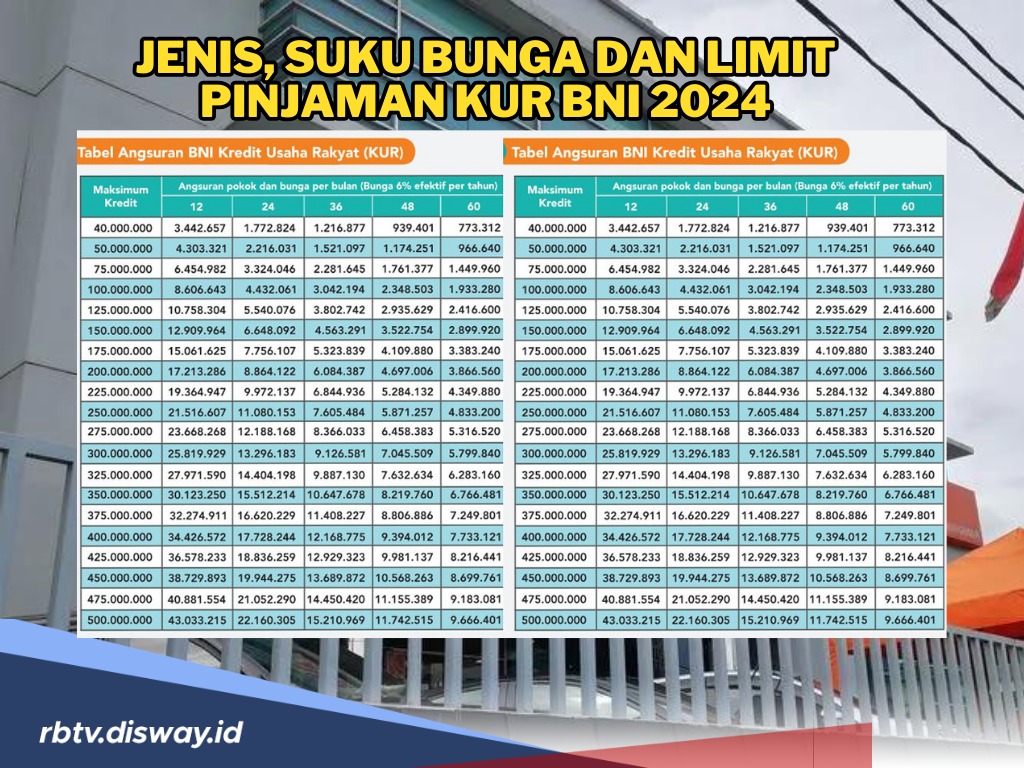 Ingin Ajukan Pinjaman Modal Usaha di KUR BNI 2024? Simak Ini Jenis, Suku Bunga dan Limit Pinjaman