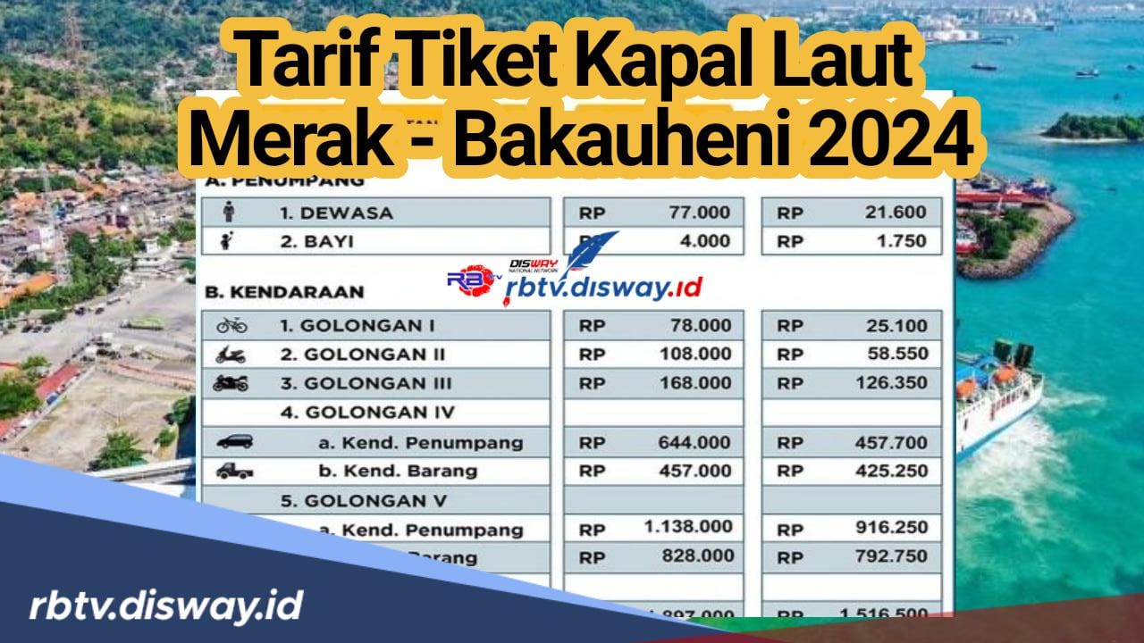 Booking Segera! Segini Tarif Tiket Kapal Laut Merak Bakauheni dan Cara Pemesanannya