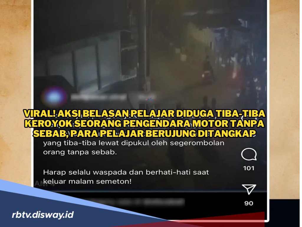 Diduga Keroyok Pengendara Motor Tanpa Sebab, 11 Pelajar Ini Ditangkap Polisi