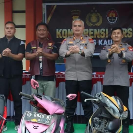 2 Warga Maje Ditangkap Polres Kaur, 8 Unit Sepeda Motor Hasil Curian Diamankan 