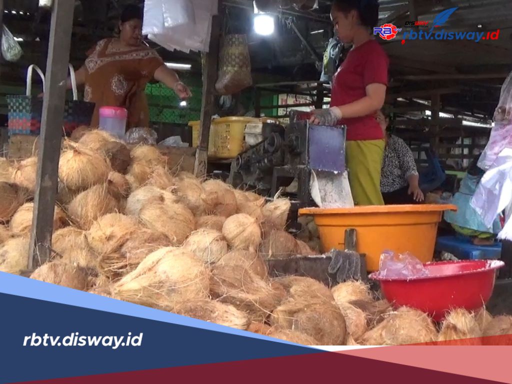 Harga Kelapa Masih Menjulang, Menyentuh Angka 35 Ribu Rupiah. Pedagang Mengeluh Omset Menurun