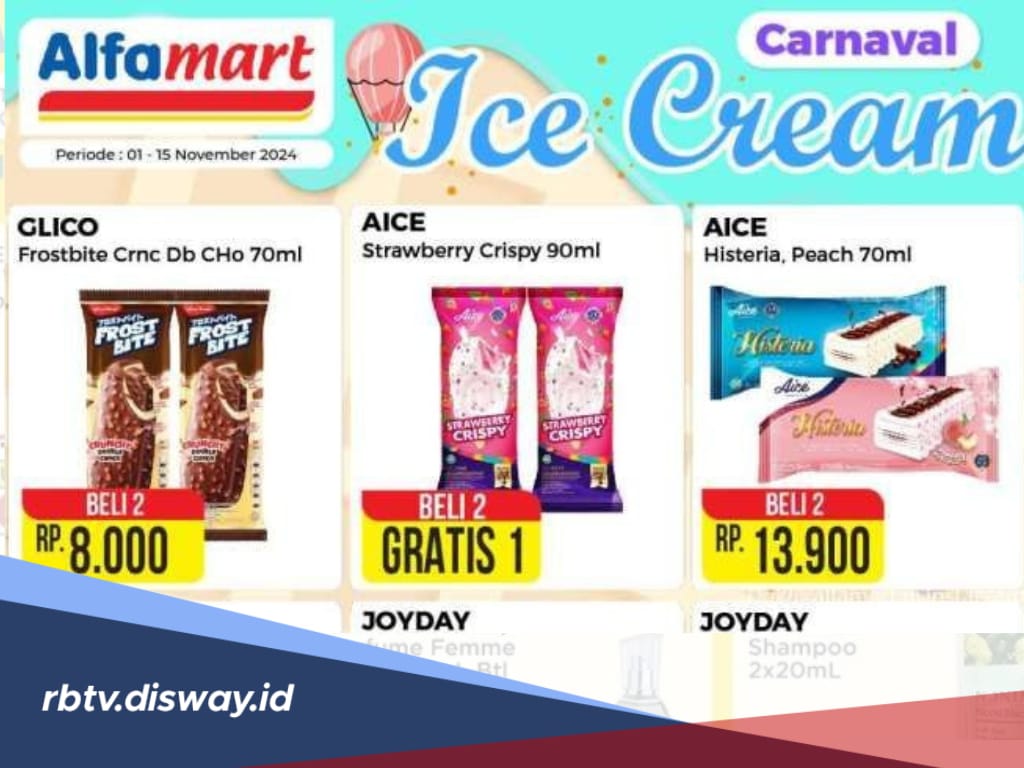 Alfamart, Indomaret dan Superindo Kompak Beri Promo Es Krim, Ada yang Diskon 45 Persen