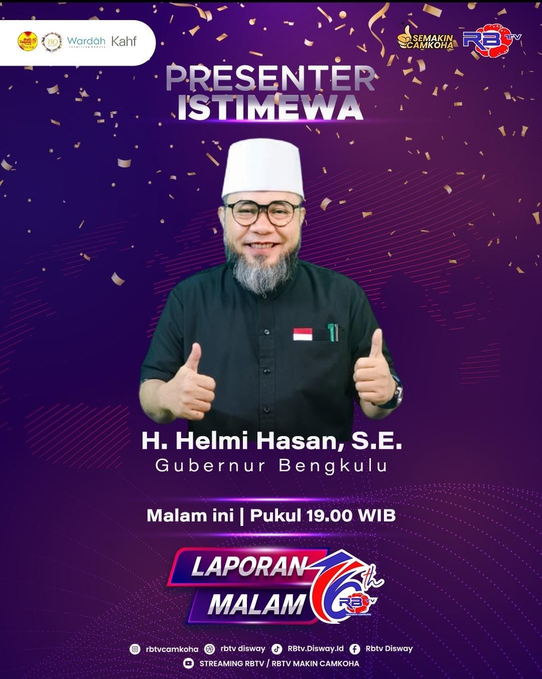 Ketika Gubernur Bengkulu Helmi Hasan Jadi Presenter Berita RBTV
