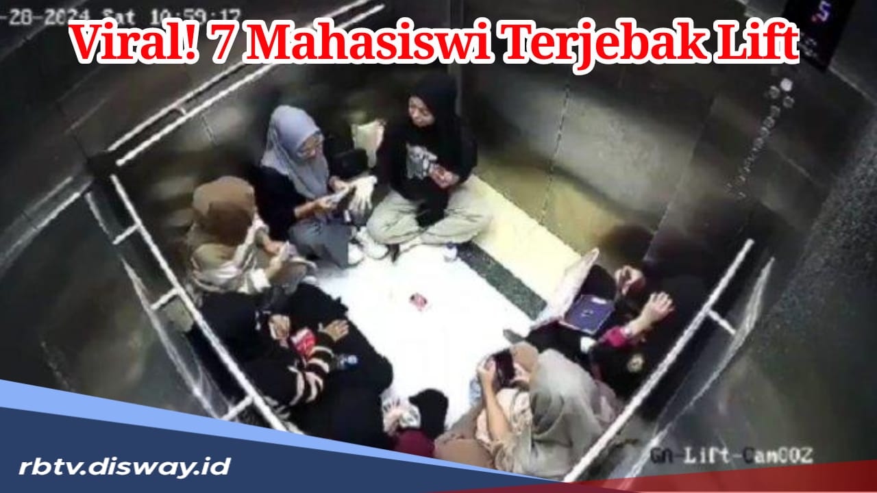 Viral! 7 Mahasiswi Terjebak Lift, Bukannya Panik Malah Asik Melakukan Hal Ini 