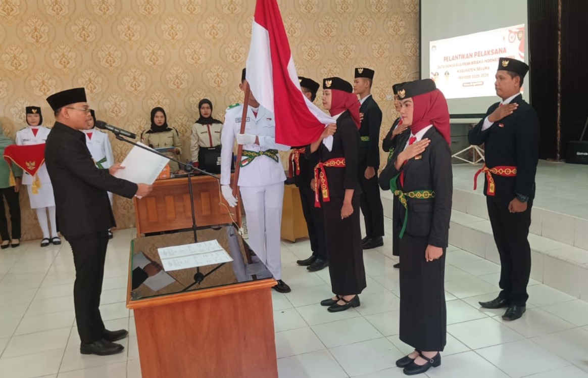 Perdana di Sumatera, Bupati Seluma Lantik Pelaksana Duta Pancasila Purna Paskibraka