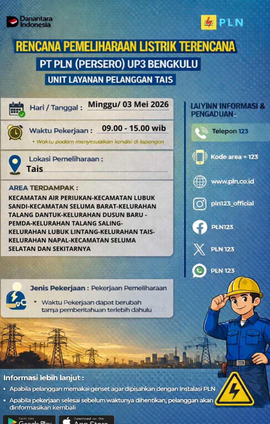Jelang MTQ, ULP PLN Tais Optimalkan Pemeliharaan Jaringan Listrik 