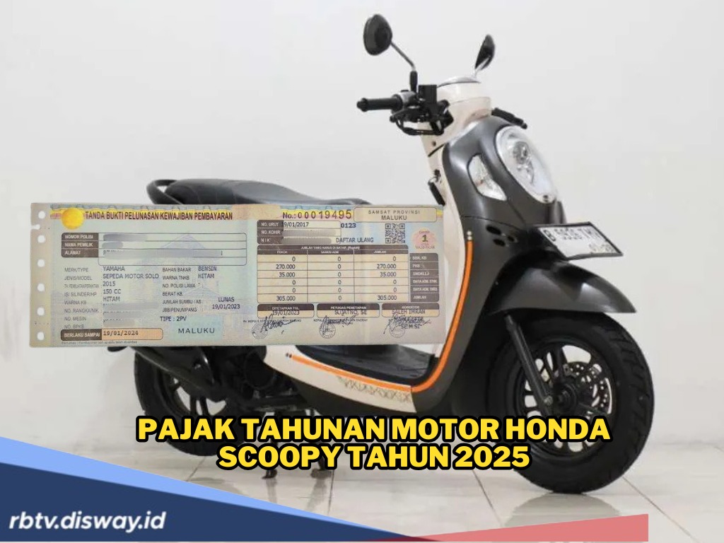 Siapkan Uang Segini untuk Pajak Tahunan Honda Scoopy Tahun 2025, Jangan Nunggak 
