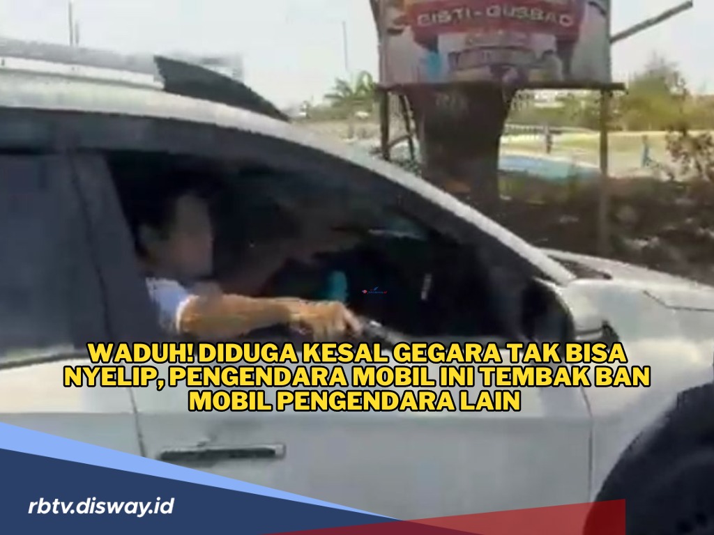 Waduh! Diduga Kesal Gegara Tak Bisa Nyalip, Pengendara Mobil Ini Tembak Ban Mobil Pengendara Lain 