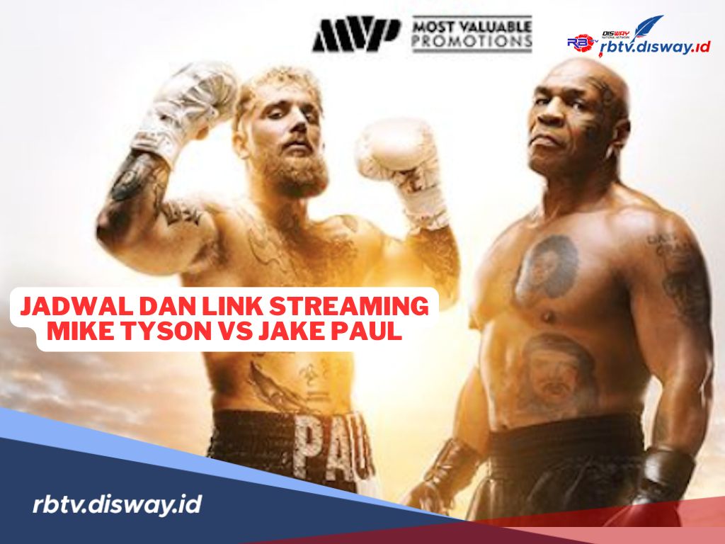 Simak, Jadwal dan Link Streaming Nonton Pertandingan Mike Tyson Vs Jake Paul