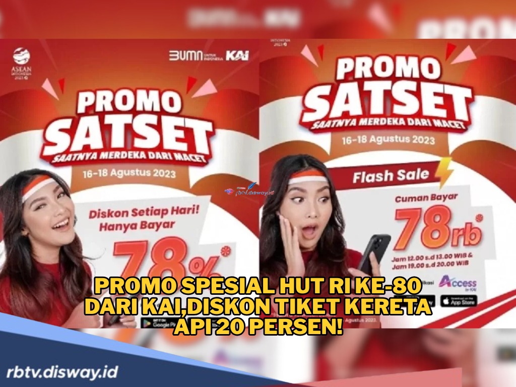 Buruan Serbu, Ada Diskon Tiket Kereta Api 20 Persen Spesial HUT RI ke-80