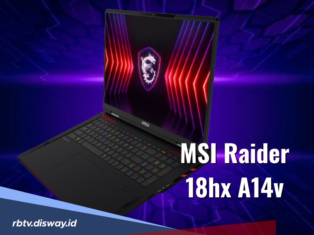 Spesifikasi  11 Laptop Gaming MSI Raider 18hx A14v yang Powerful, Pakai Prosesor Apa ya