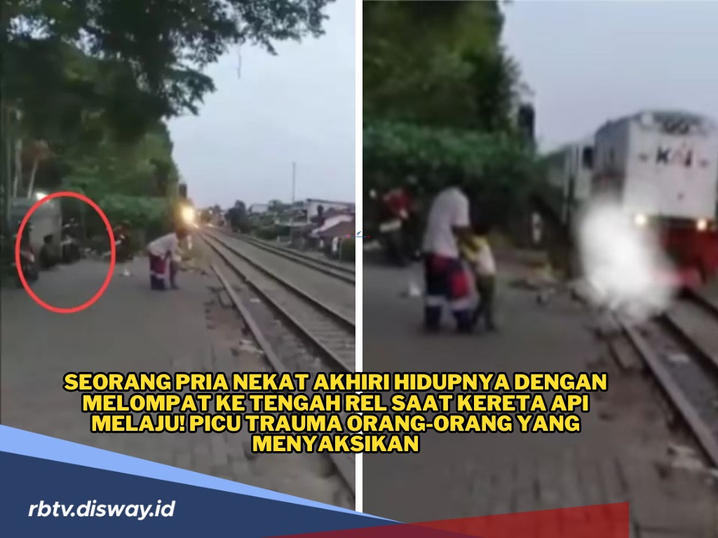 Terekam Kamera Detik-detik Seorang Pria Lakukan Aksi Bundir Dihadapan Anak Kecil