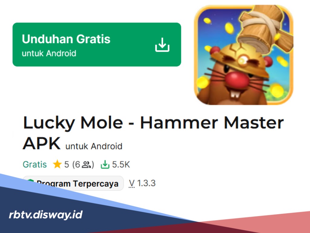 SELAMAT! Saldo DANA Masuk Gratis Lewat Game Memukul Tikus, Lucky Mole