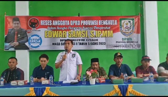 Reses di Desa Bandung Jaya, Edwar Sampaikan Layanan Berobat Gratis dengan BPJS Kesehatan