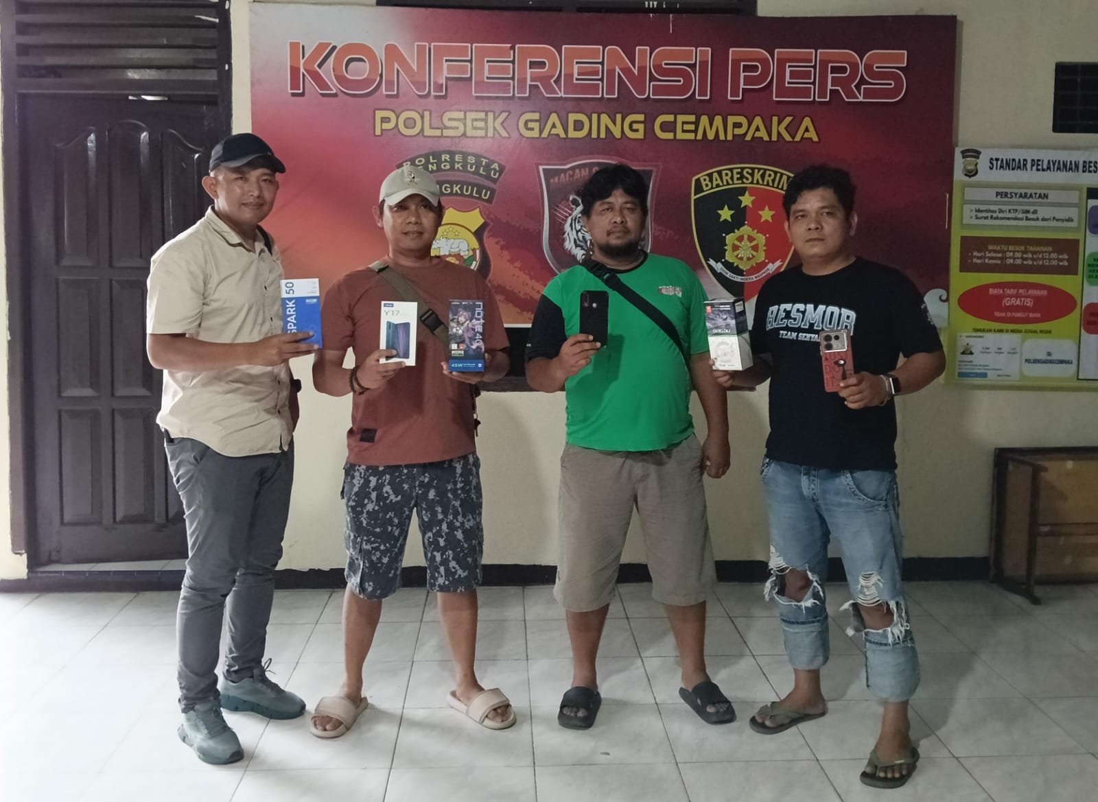 Kurang 24 Jam, Macan Cempaka Bekuk Pelaku Pencurian Handphone