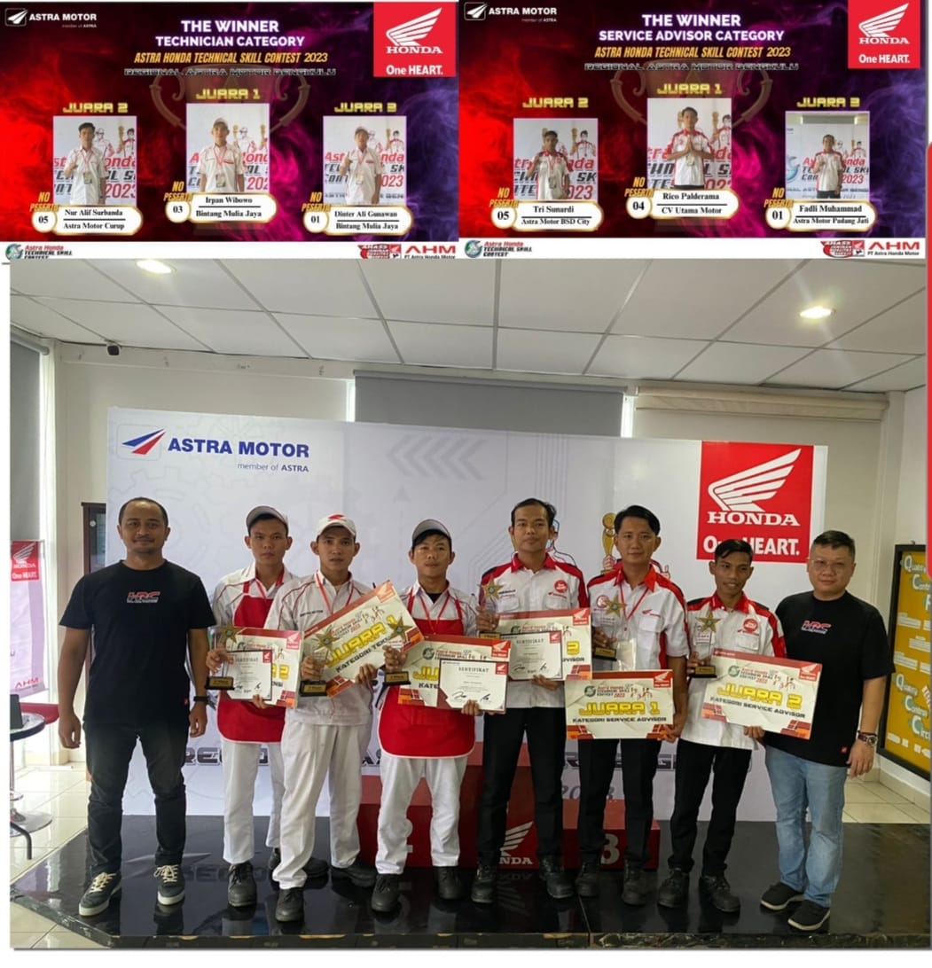 Ini Dia Juara Astra Honda Technical Skill Contest 2023 Region Bengkulu